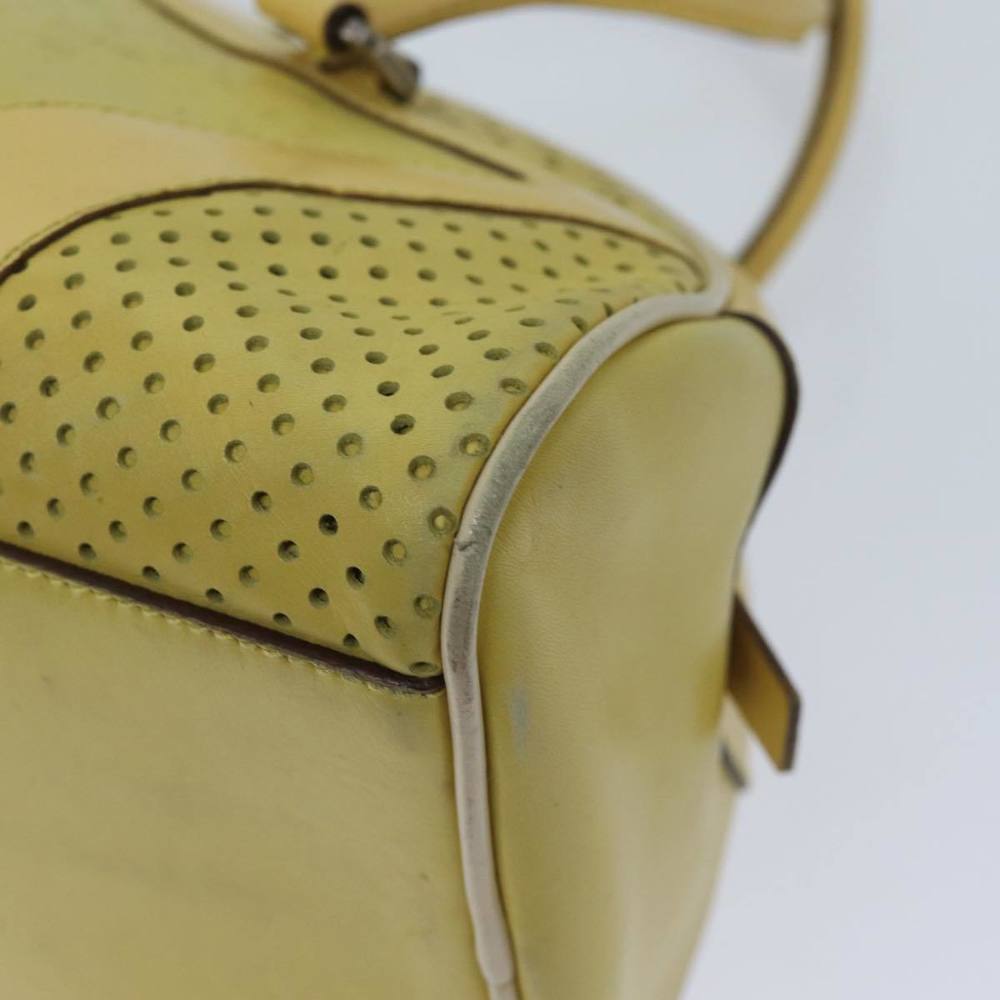 PRADA Hand Bag Leather Yellow Auth bs13198 - Picture 12 of 16